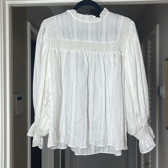 Zara high ruffled collar blouse EUC - Picture 6 of 10
